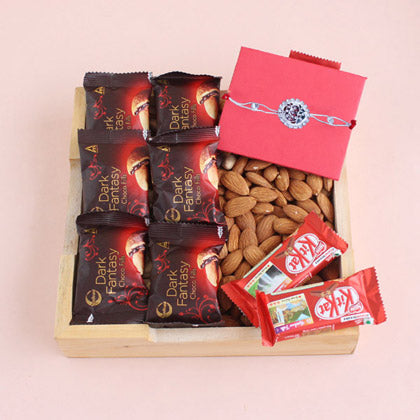 Om Rakhi with Appetizing Goodies