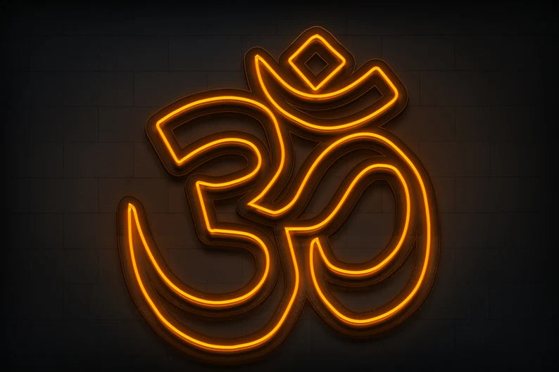 Om Symbol Neon Sign Hindu Wall Art