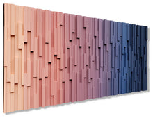 Load image into Gallery viewer, Ombre Sunset Plank Wood Wall Art Wood Mosaic Wall Decor
