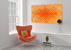 Orange Mania Wood Mosaic Wall Decor
