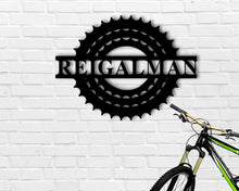 Load image into Gallery viewer, Personalized Mountain Bike Monogram Wall Decor
