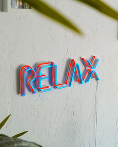 RELAX NEON WALL ART