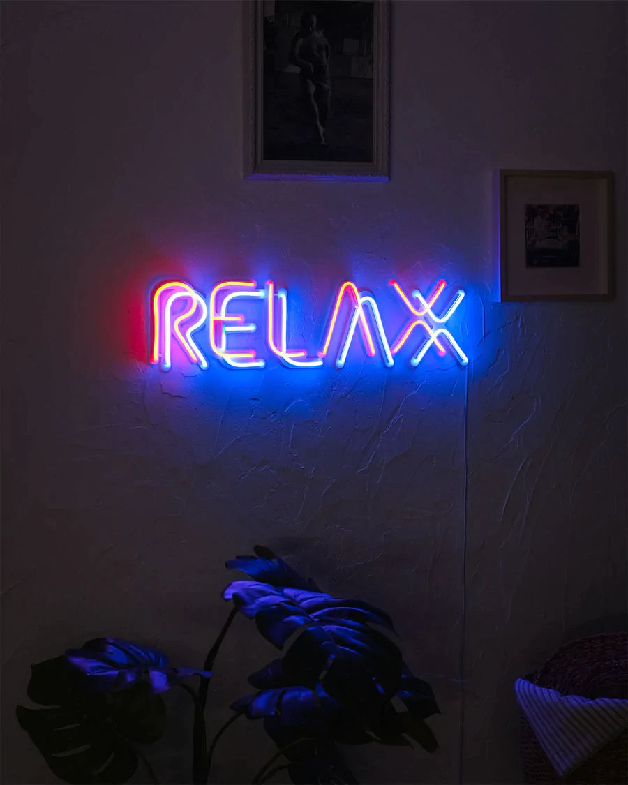 RELAX NEON WALL ART