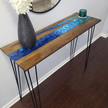 Load image into Gallery viewer, Modern River Side Epoxy Resin Console Table
