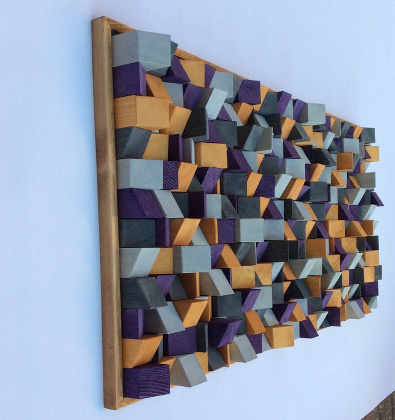 Rock N Roll Wood Mosaic Wall Decor