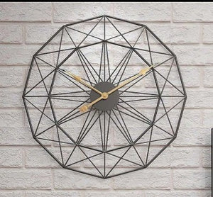 Geometrical Design Metallic Wall Clock