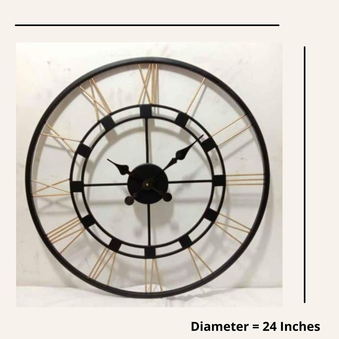 Beautiful Metallic Circle Wall Clock