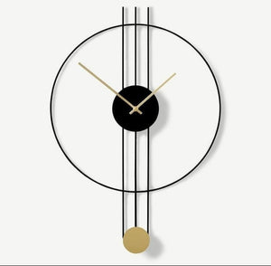 Unique Metallic Circle Wall Clock