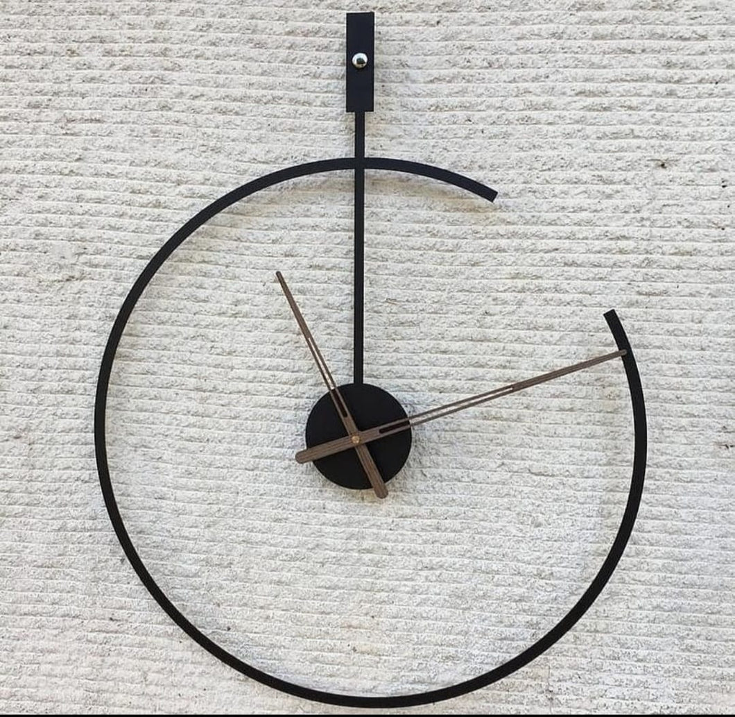 Wonderful Black Metal Wall Clock