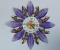Multicolour Leaf Metal Wall Clock