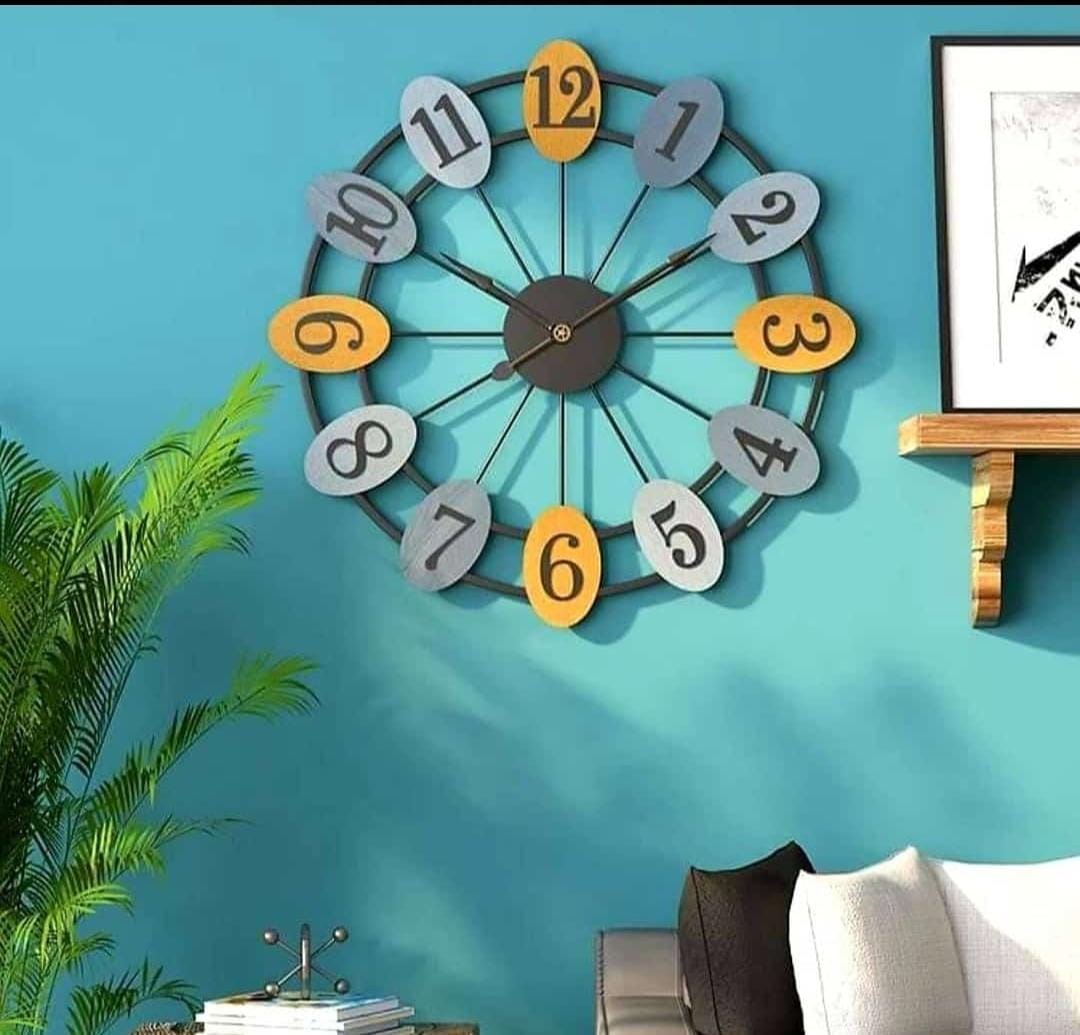 Designer Number Metal Wall Clock