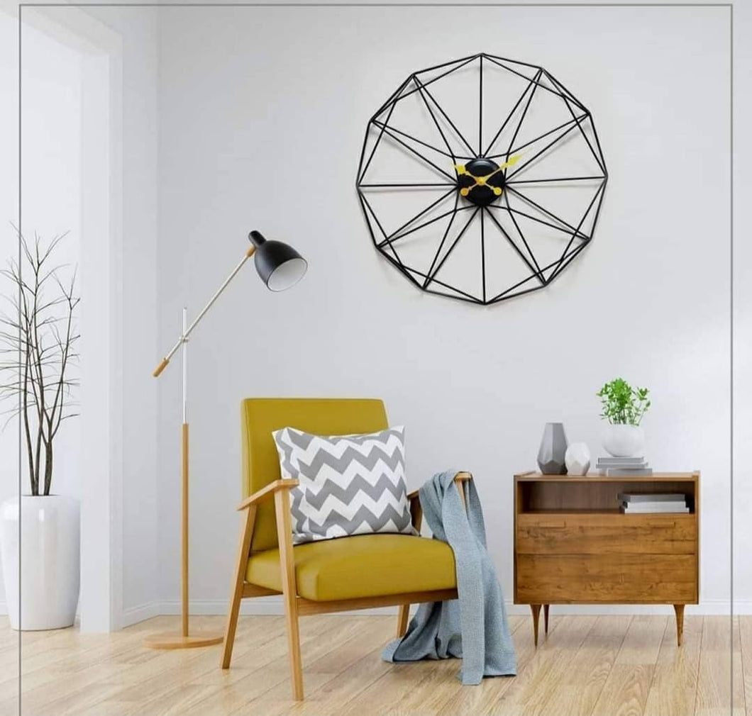 Geometric Design Metal Wall Clock