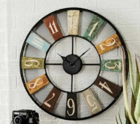 Numeric Design Metal Wall Clock