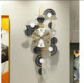 Golden Grey Metal Wall Clock