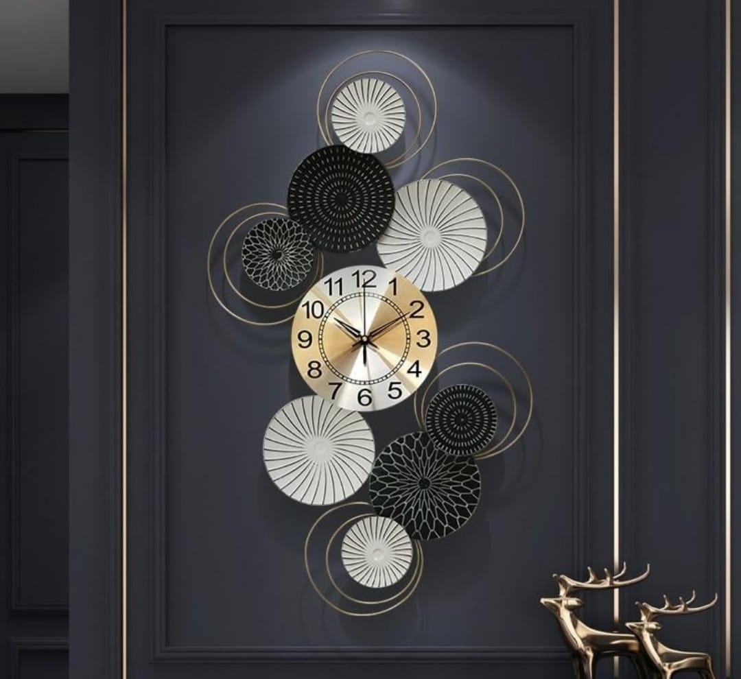 Vertical Metal Wall Clock
