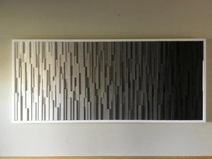 SHADES OF GREY WOOD MOSAIC WALL DECOR