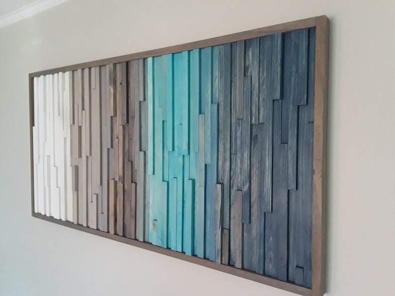 SHADES PLANK WOOD MOSAIC WALL DECOR