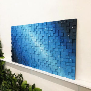 SPACE ODYSSEY WOOD MOSAIC WALL DECOR