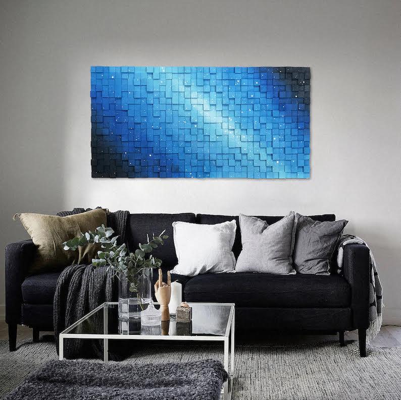 SPACE ODYSSEY WOOD MOSAIC WALL DECOR