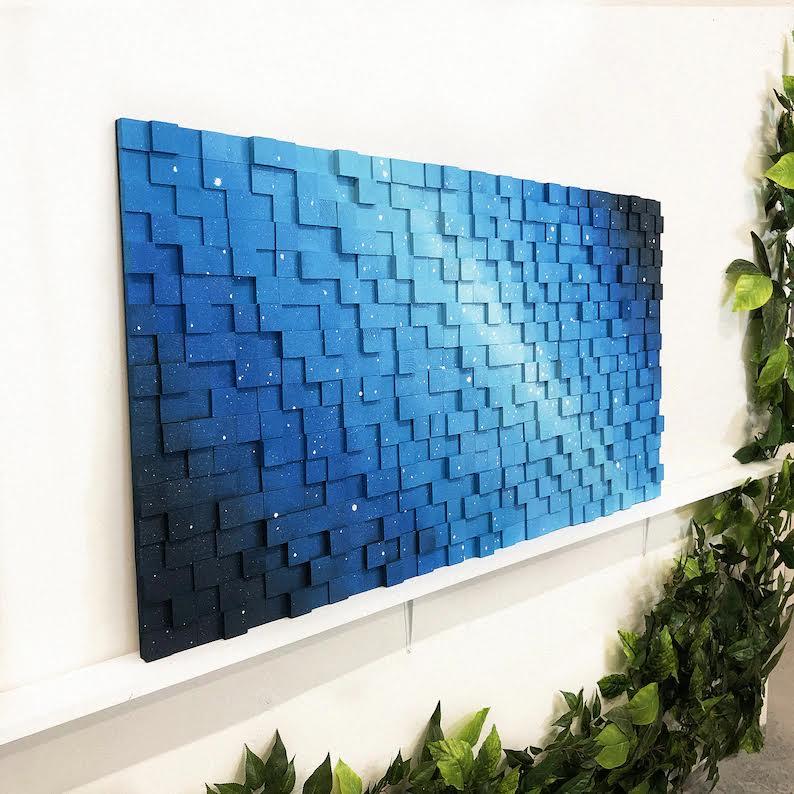 SPACE ODYSSEY WOOD MOSAIC WALL DECOR