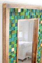 Load image into Gallery viewer, Sea Green and Turquoise Mirror Mosaic Wall Decor
