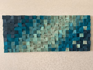 Shades Of Sky Wood Mosaic Wall Decor