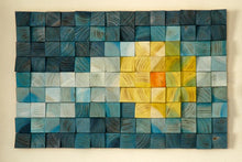 Load image into Gallery viewer, Simple Flower Yellow Wood Mosaic Wall Decor
