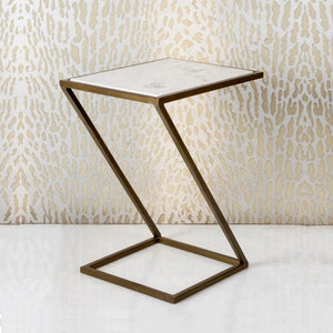 Slanting Chic Metal Side Table
