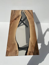 Load image into Gallery viewer, Unique Smoky Grey Epoxy Resin Dining Table With Live Edge
