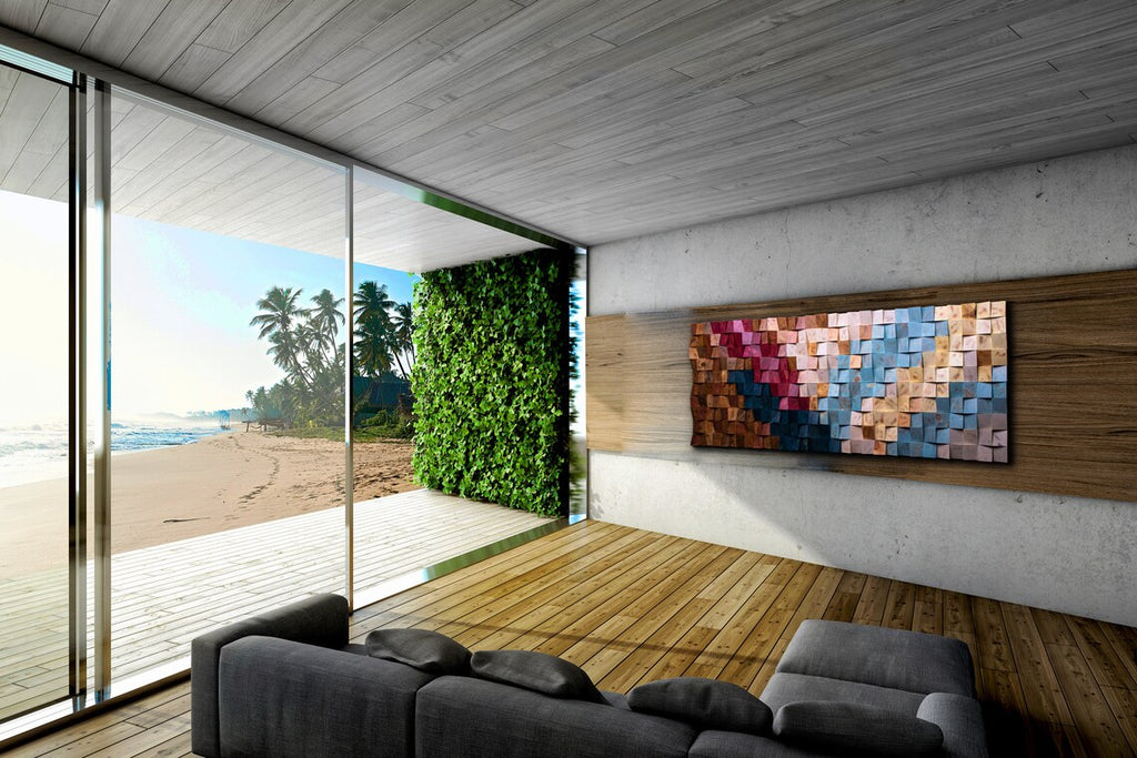 Source Of Excitement Wood Mosaic Wall Decor