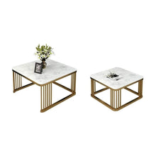 Load image into Gallery viewer, Square Tethered Metallic Table (Set of 2)
