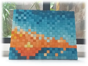Sunset At The Coast Wood Mosaic Wall Decor