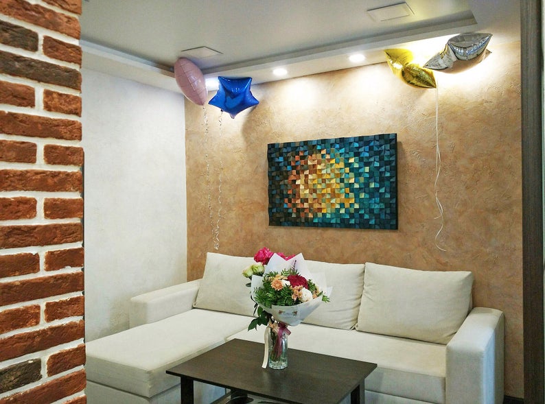 The Splendid Universe Wood Mosaic Wall Decor