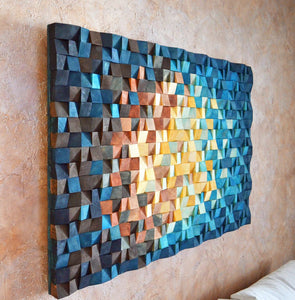 The Splendid Universe Wood Mosaic Wall Decor