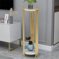 Tall Metal 2-Tiered Plant Stand Modern Corner Plant Stand Indoor