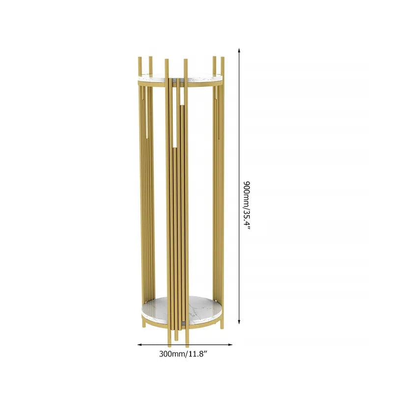 Tall Metal 2-Tiered Plant Stand Modern Corner Plant Stand Indoor