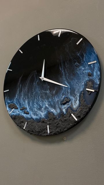 Thunder Strom Epoxy Resin Wall Clock