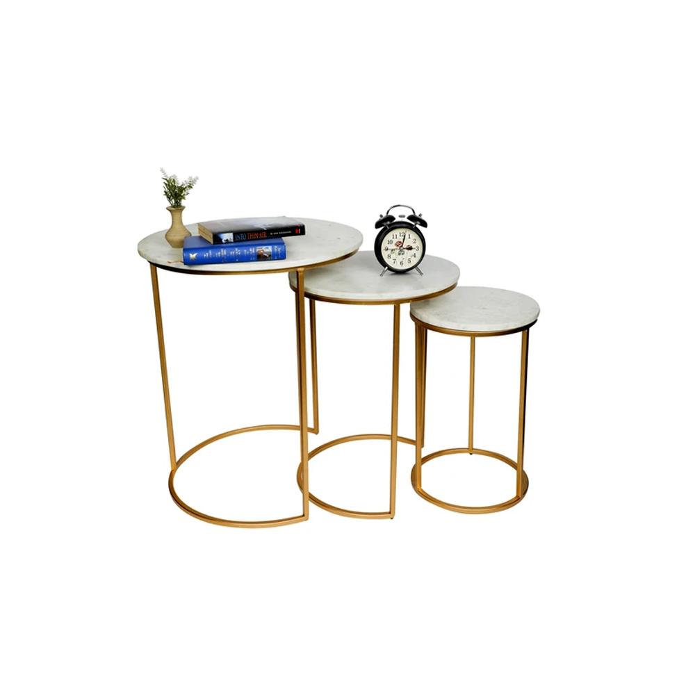 Trio Golden Coffee Tables (Set of 3)