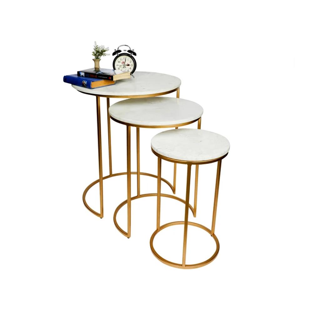 Trio Golden Coffee Tables (Set of 3)