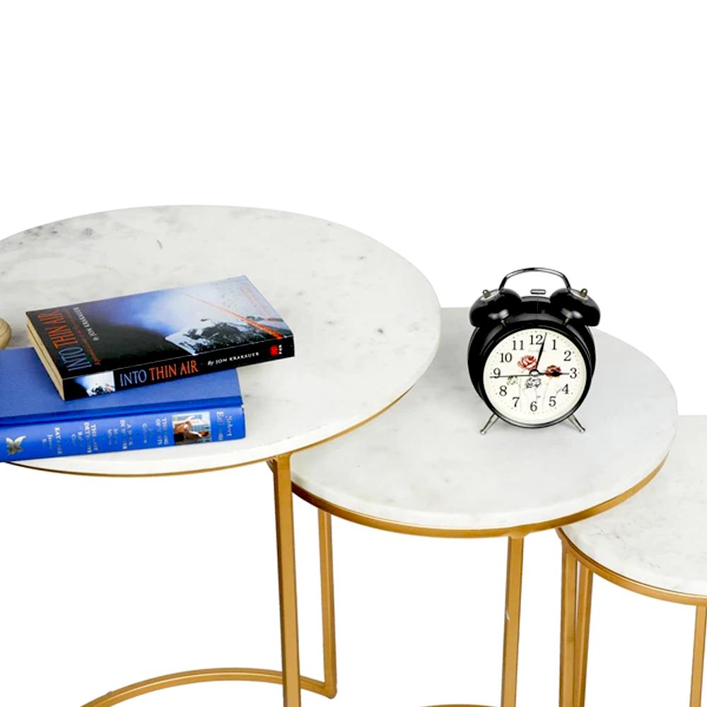 Trio Golden Coffee Tables (Set of 3)