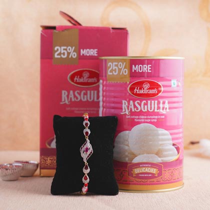 Unique Rakhi With Delicious Rasgulla