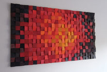 Load image into Gallery viewer, Sizzling Volcano Wood Mosaic Wall Decor
