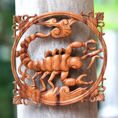 Teak Wood Scorpion