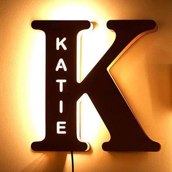 Personalized Custom Acrylic Light With K Wall Decor