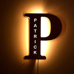 Personalized Custom Acrylic Light With P Wall Decor