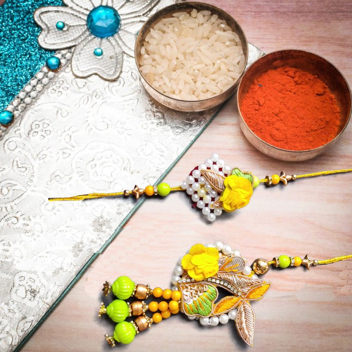 Gorgeous Zardosi Bhaiya Bhabhi Rakhi