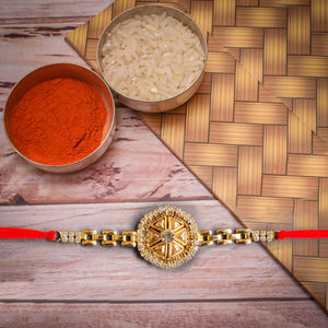 Golden Stone Rakhi