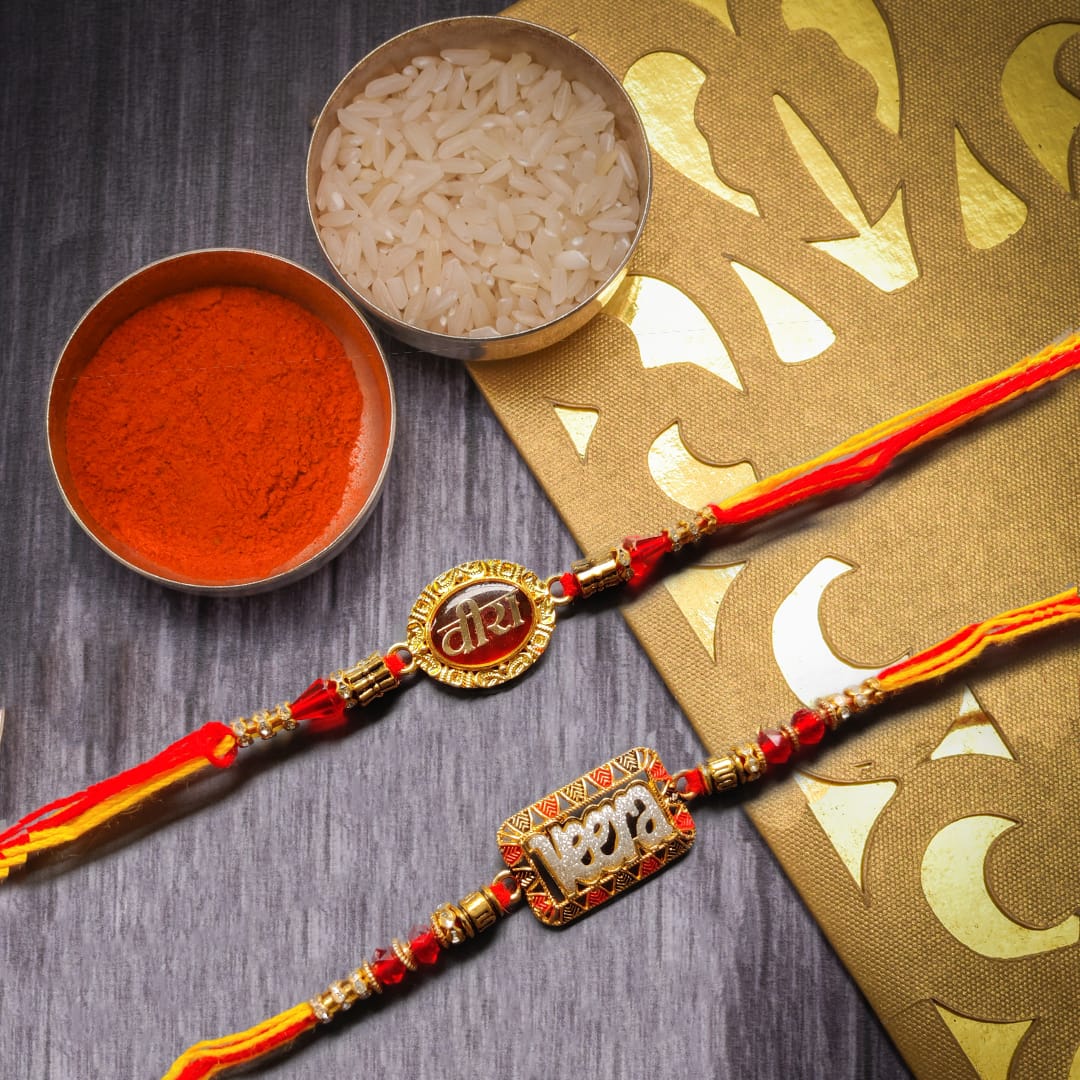 Beautiful Sets of 2 Veera Rakhi