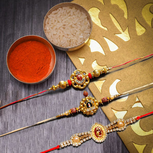 Sets of 3 Om and God Rakhi
