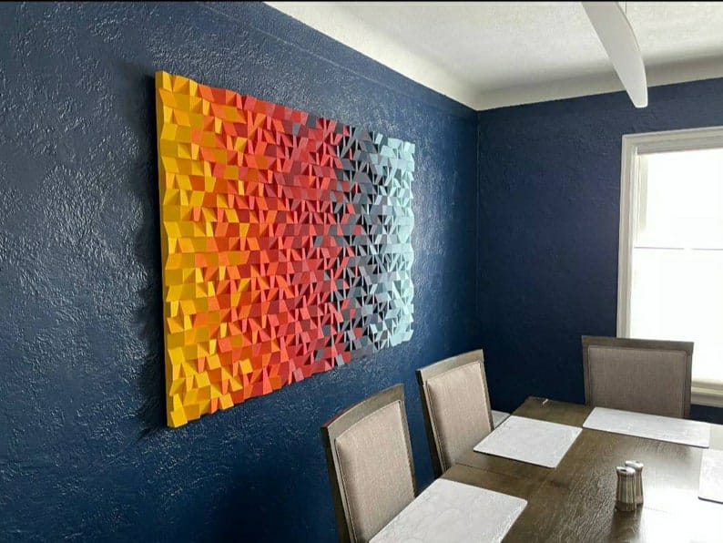 Refreshing Maple Wood Mosaic Wall Decor